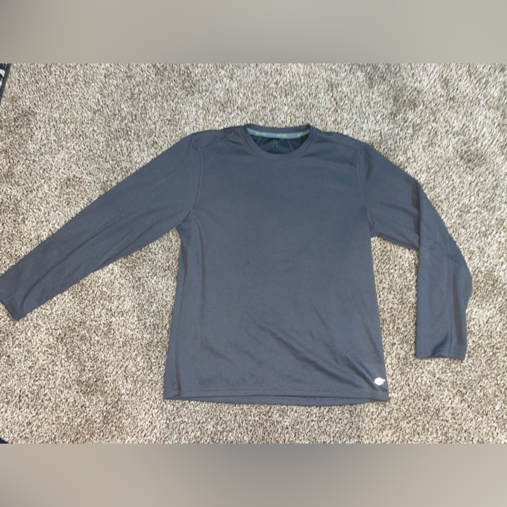 Mens xl long sleeve thermal shirt nt dri gray